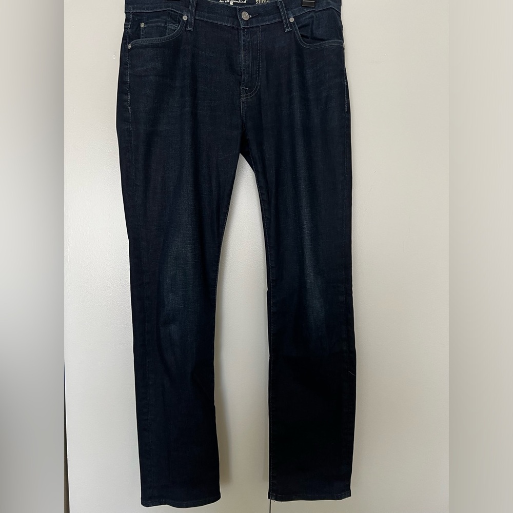 7 for all mankind men’s blue jeans size 33 slimmy